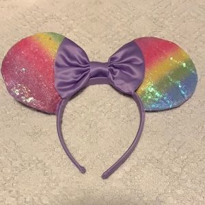 2/$20 New Disney rainbow Minnie mouse ears headband
